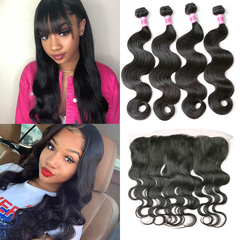 body wave bundles with frontal