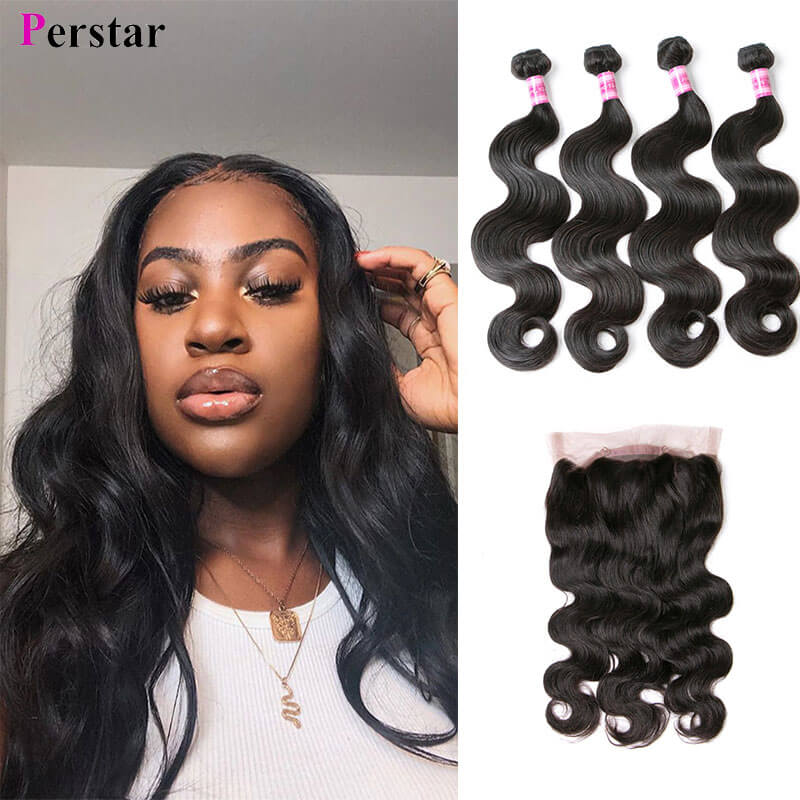 body wave human hair bundles with 360