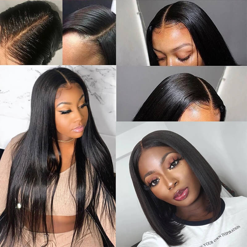 straight transprant lace wig