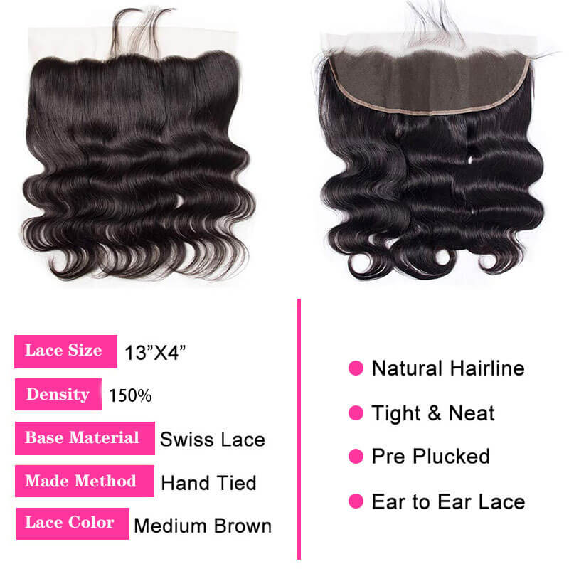 body wave human hair lace frontal