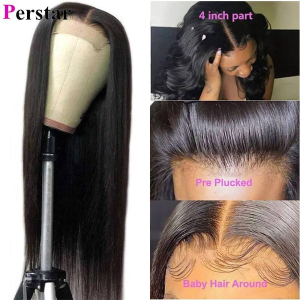 4x4 Lace Front Wigs Straight Hair